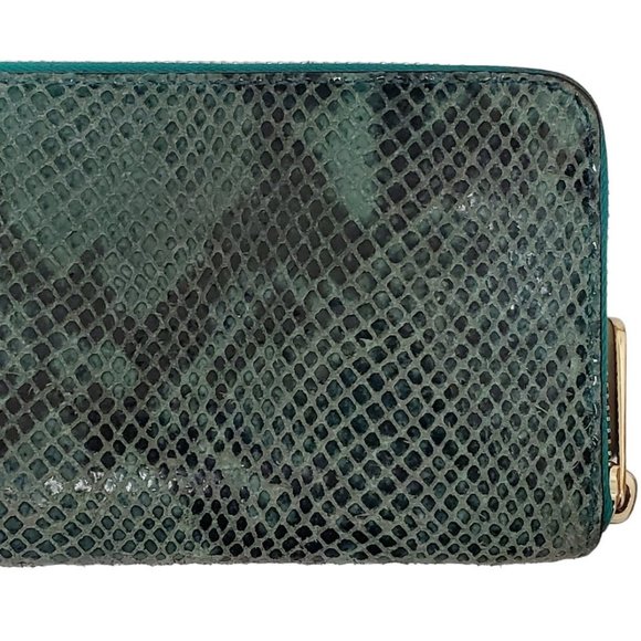 MICHAEL KORS Zip Around Continental Snakeskin Embossed Leather Wallet inโฆ - Picture 6 of 7